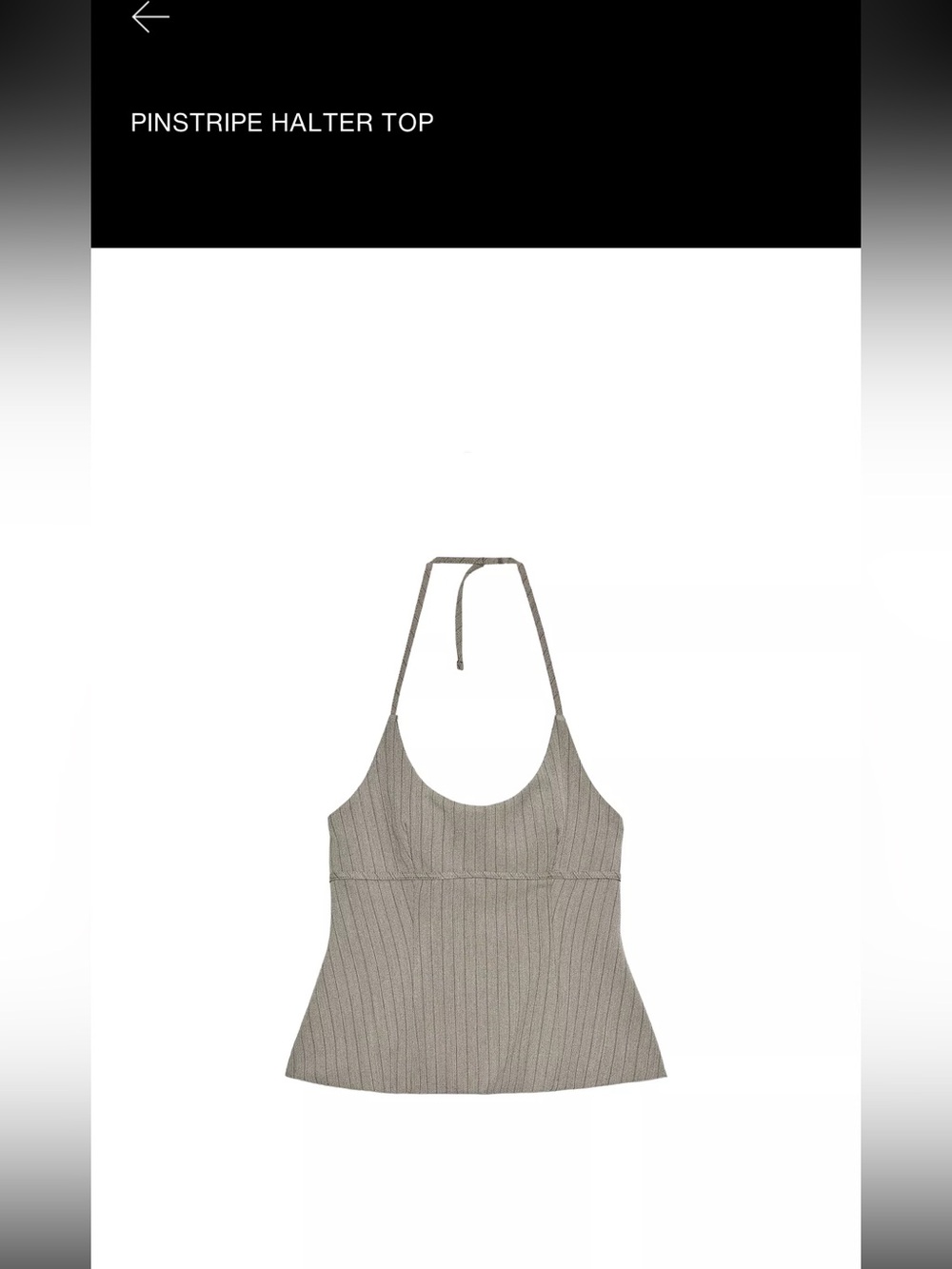 Zara Pinstripe Halter Top